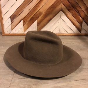 wide brim angora felt hat | clyde